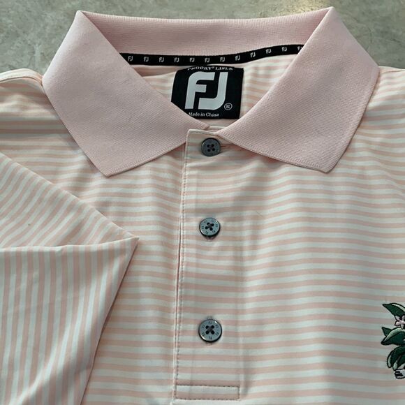 FootJoy Pink Stripe Polo XL - Picture 6 of 8